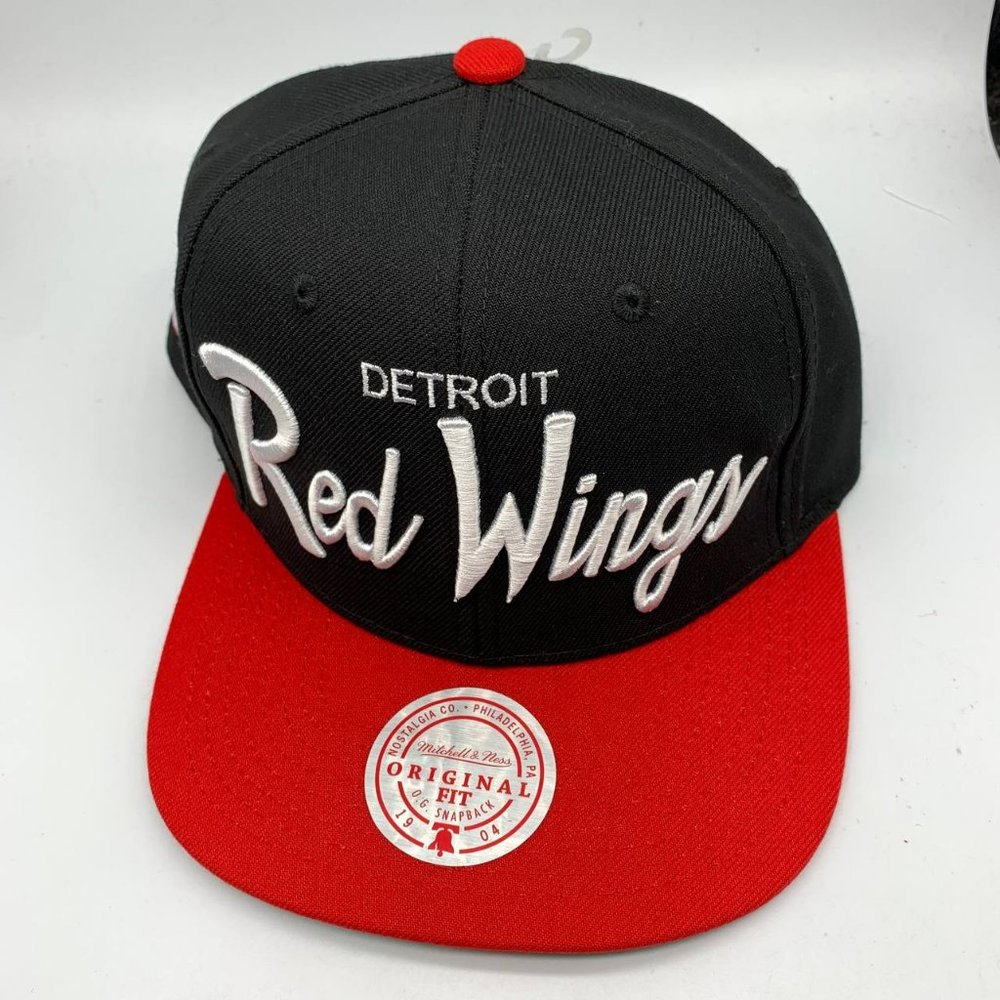 Detroit Red Wings NHL Mitchell & Ness Hat Snapback Cap Black New Men